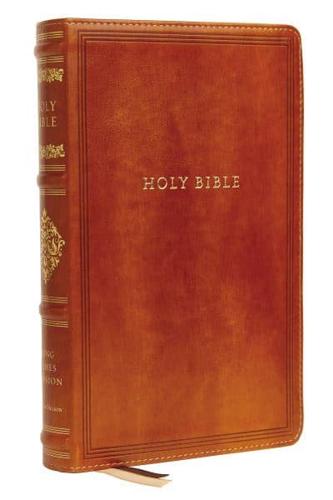 KJV, Personal Size Reference Bible, Sovereign Collection, Leathersoft, Brown, Red Letter, Thumb Indexed, Comfort Print