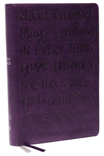 KJV Holy Bible: Large Print With 53,000 Cross References, Purple Leathersoft, Red Letter, Comfort Print: King James Version (Verse Art Cover Collection)