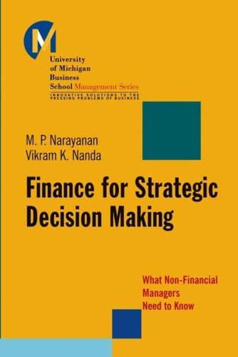 Finance for Strategic Decision Making