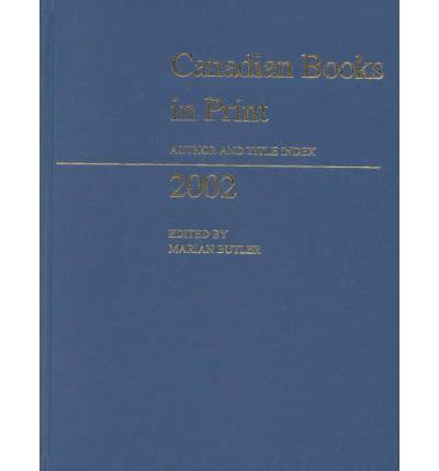 Canadian Books in Print 2002