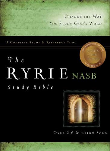 The Ryrie NAS Study Bible Bonded Leather Burgundy Red Letter Indexed