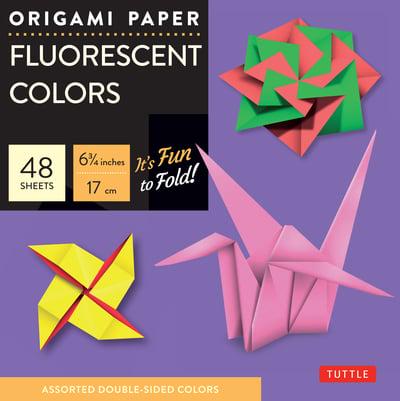 Origami Paper - Fluorescent Colors - 6 3/4" - 48 Sheets