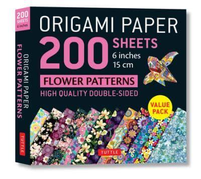 Origami Paper 200 Sheets Flower Patterns 6" (15 Cm)
