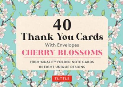 40 Thank You Cards Flowers