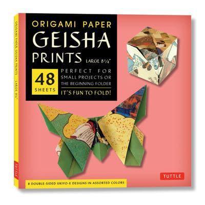 Origami Paper Geisha Prints 48 Sheets X-Large 8 1/4" (21 Cm)