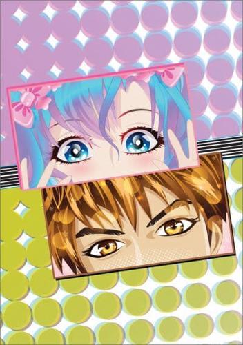 Manga Eyes Paperback Journal: Dotted Notebook