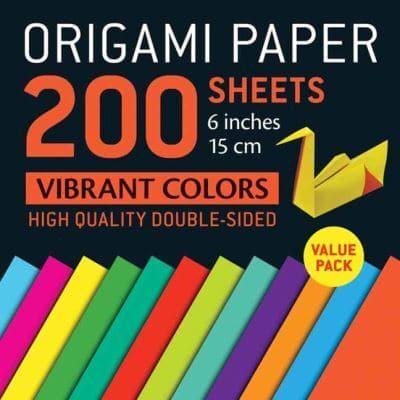 Origami Paper 200 Sheets Vibrant Colors 6 Inch (15 Cm)