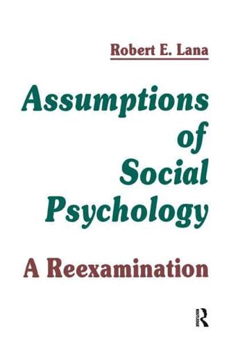 Assumptions of Social Psychology