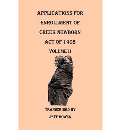 Applications for Enrollment of Creek Newborn