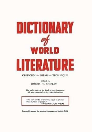 Dictionary of World Literature