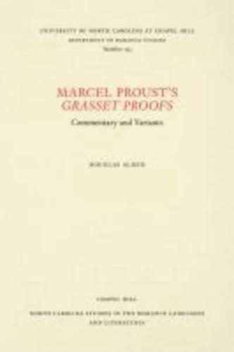 Marcel Proust's Grasset Proofs