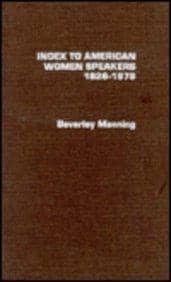 Index to American Women Speakers, 1828-1978