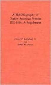 A Biobibliography of Native American Writers 1772-1924