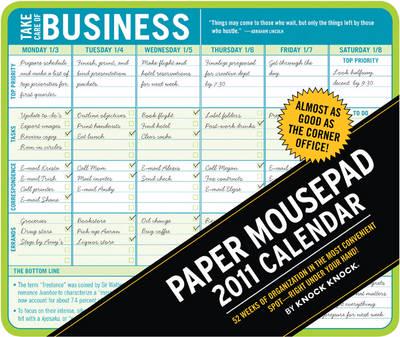 Take Care of Biz: 2011 Mousepad Calendar