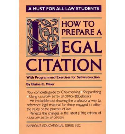 How to Prepare a Legal Citation