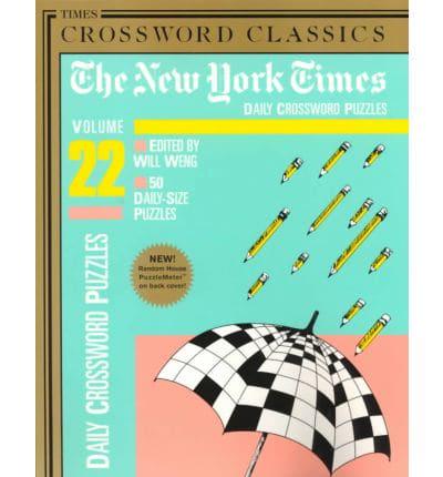 "New York Times" Daily Crossword Puzzle