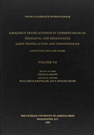 Catalogus Translationum Et Commentariorum V. 7