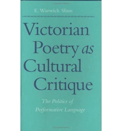 Victorian Poetry as Cultural Critique