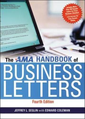 The AMA Handbook of Business Letters