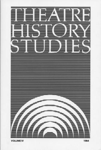 Theatre History Studies 1984, Vol. 4