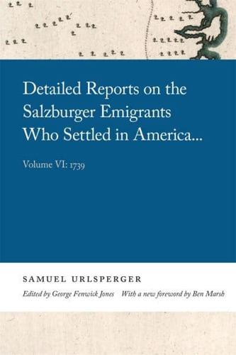 Detailed Reports on the Salzburger Emigrants Who Settled in America