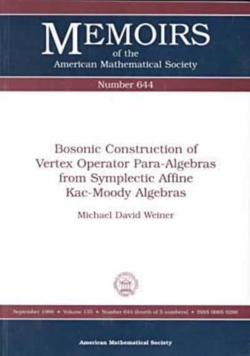 Bosonic Construction of Vertex Operator Para-Algebras from Symplectic Affine Kac-Moody Algebras