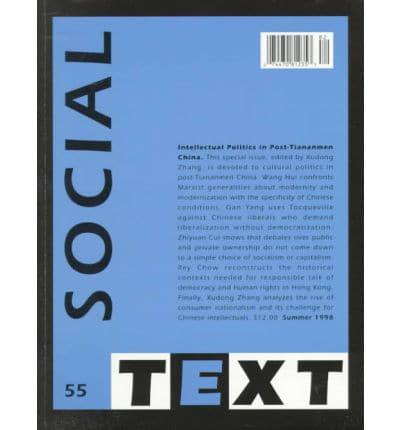 Social Text. 55 Intellectual Politics in Post-Tiananmen China