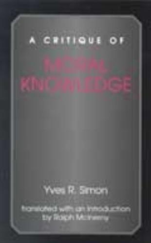 A Critique of Moral Knowledge