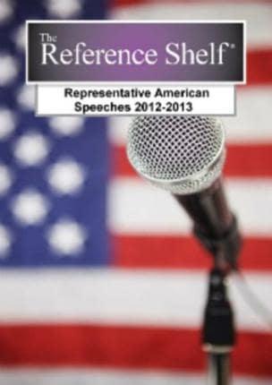 Representative American Speeches, 2012 2013