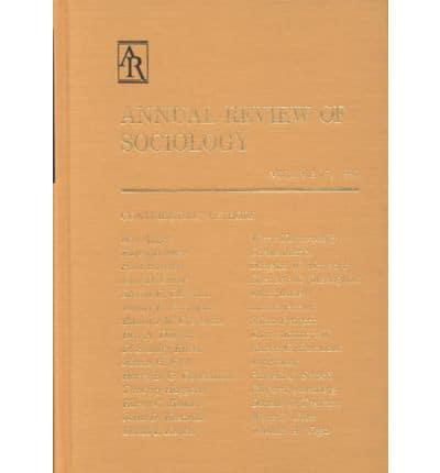 Annual Review of Sociology. V. 17, 1991