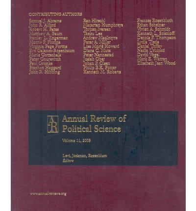 Annual Review of Political Science 2008