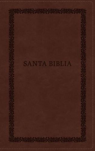 Biblia Reina-Valera 1960, Tierra Santa, Ultrafina Letra Grande, Leathersoft, Café, Con Cierre