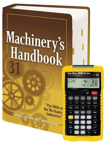 Machinery's Handbook 31st Edition & 4090 Sheet Metal / HVAC Pro Calc Calculator (Set): Large Print