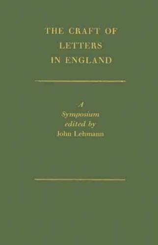 The Craft of Letters in England: A Symposium