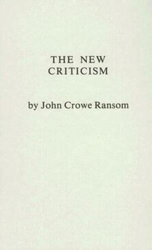 The New Criticism