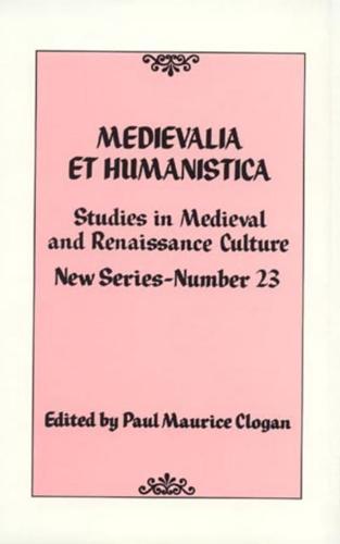 Medievalia Et Humanistica, No. 23