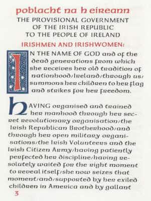 The Easter Proclamation of the Irish Republic, 1916