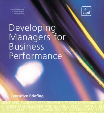 Developing Managers for Business Performance