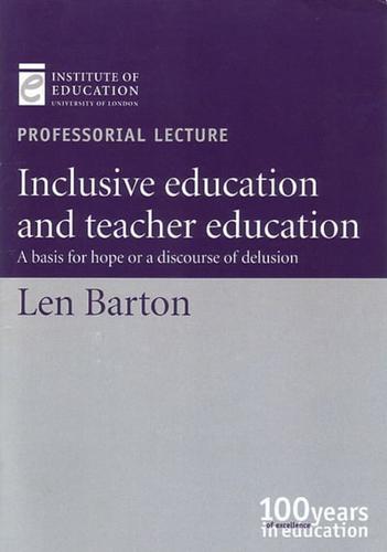 Inclusive Education and Teacher Education