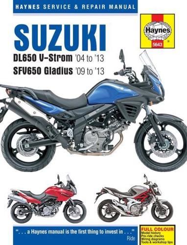 Suzuki Dl650 V-Strom & Sfv650 Gladius Service and Repair Manual