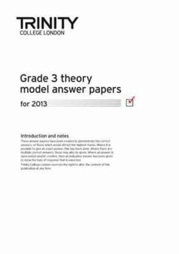Trinity College London Theory Model Answers Paper (2013) Grade 3