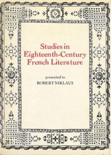 Studies in Eighteenth-Century French Literature