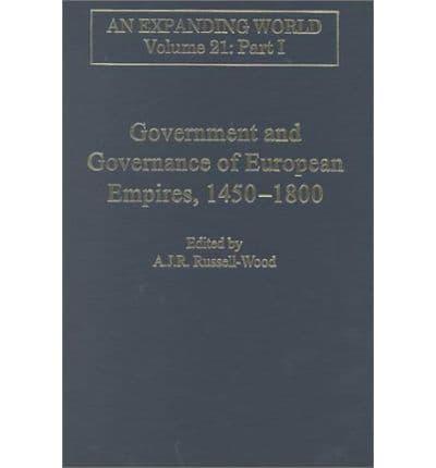 Government and Governance of European Empires, 1415-1800