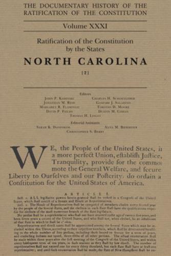 The Documentary History of the Ratification of the Constitution, Volume 31
