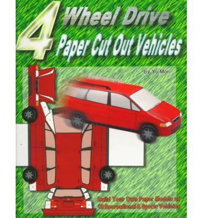 Four Wheel Drive Paper Cut Out Vehicles