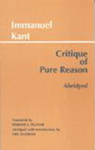 Critique of Pure Reason (Abridged)