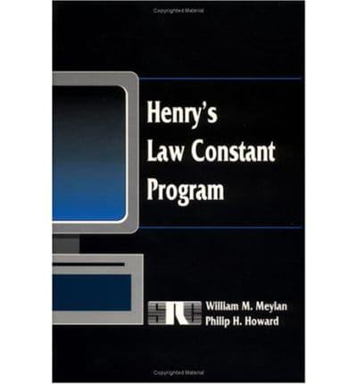 Henry's Law Constant Program
