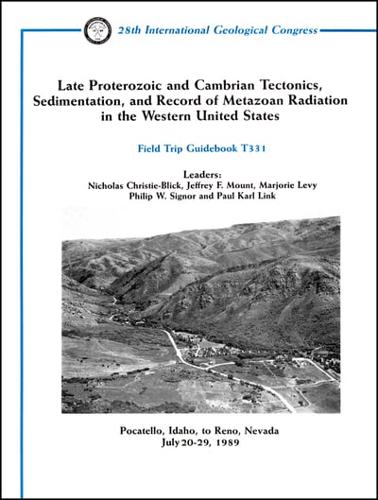 Late Proterozoic and Cambrian Tectonics, Sedimentation, and Record of Metazoan Radiation in the Western United States