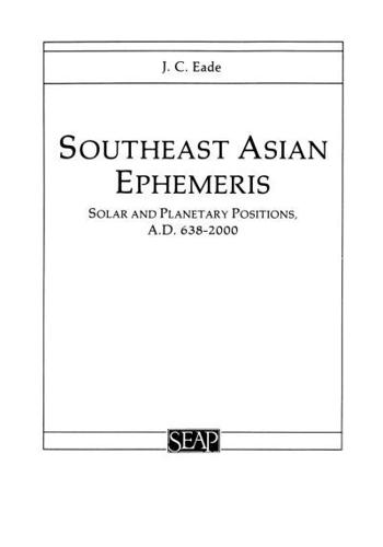 Southeast Asian Ephemeris