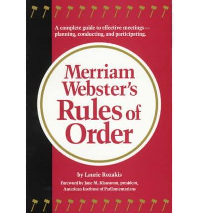 Merriam-Webster's Rules of Order